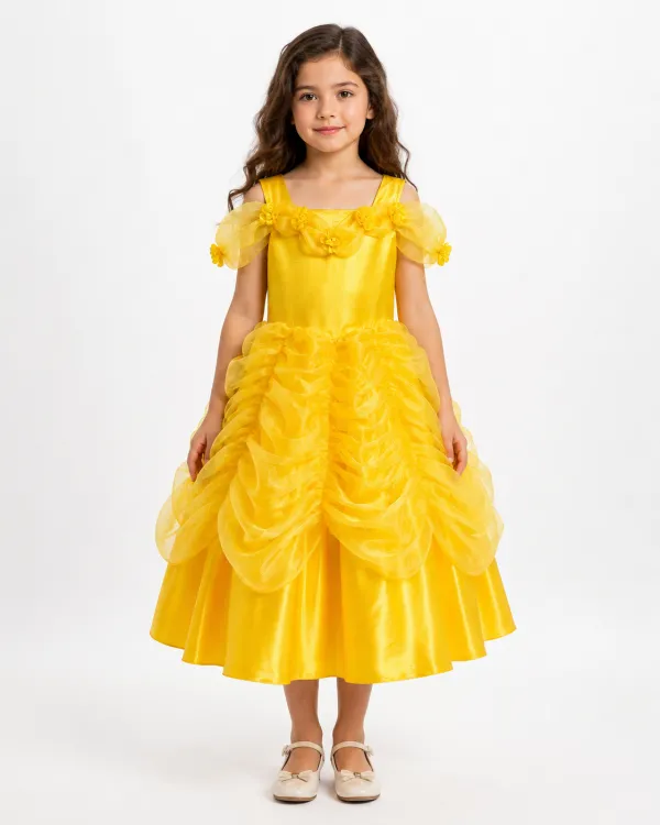 Rochie Prințesă Galbenă — costum de închiriat pentru copii