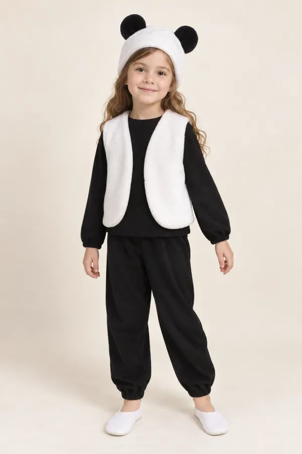 Costum Panda cu vestă — de închiriat pentru copii