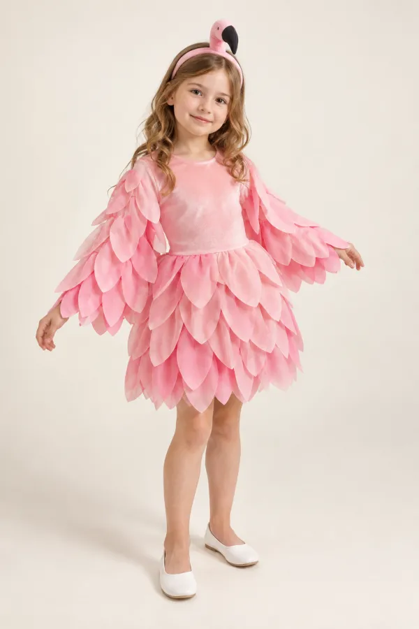 Costum Flamingo roz — de închiriat pentru copii