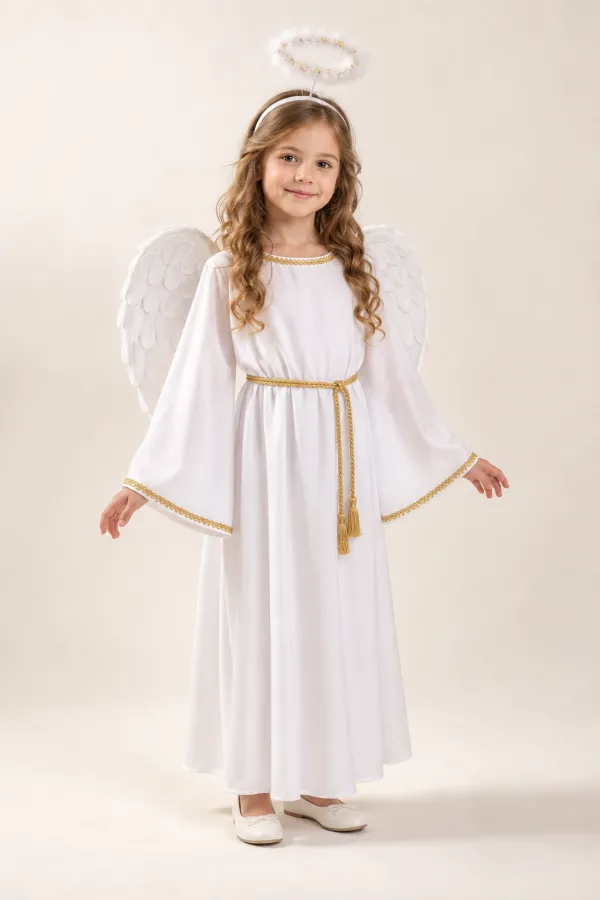 Costum Îngeraș cu aripi textile — de închiriat pentru copii