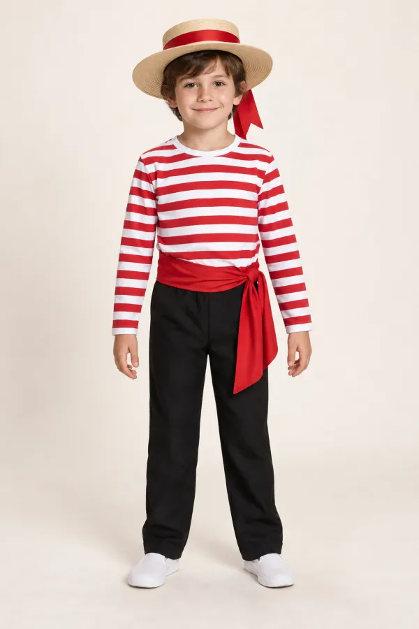 Costum Italia – gondolier de carnaval — de închiriat pentru copii