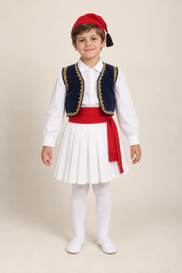 Costum Grecia – dansator de serbare — de închiriat pentru copii