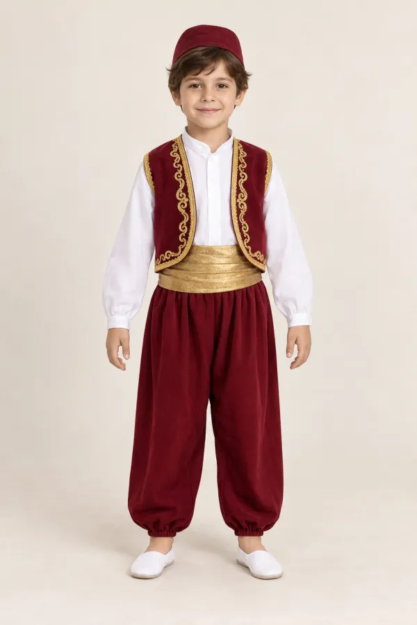 Costum Turcia – ținută festivă cu vestă — de închiriat pentru copii