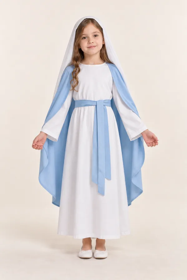 Costum Fecioara Maria — de închiriat pentru copii