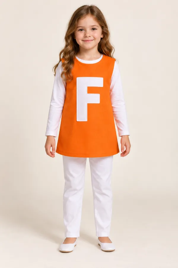 Costum Litera F — de închiriat pentru copii