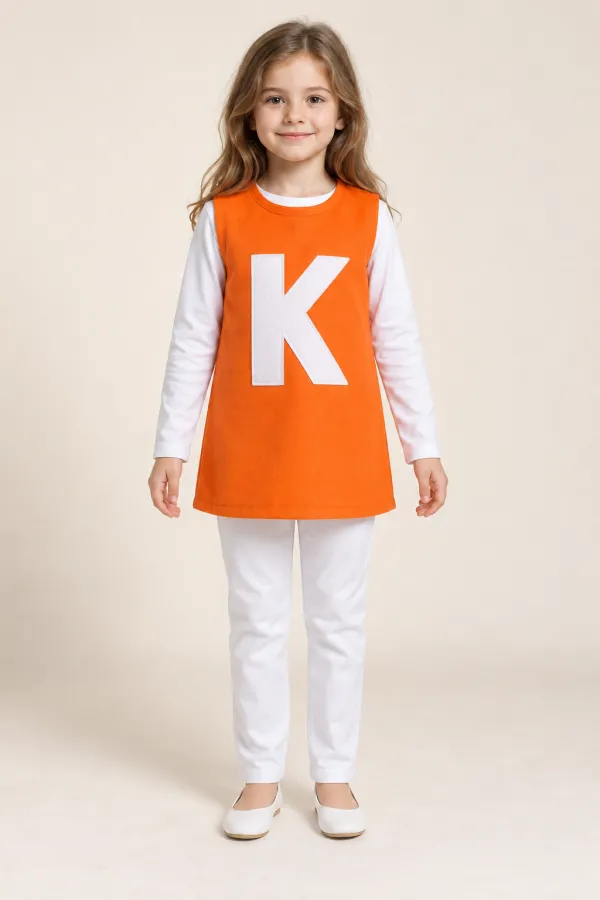 Costum Litera K — de închiriat pentru copii