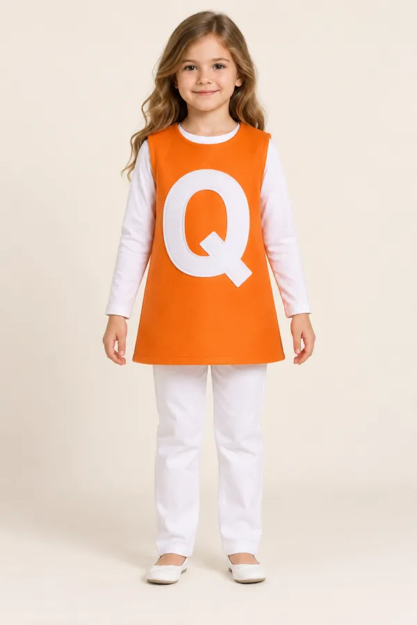Costum Litera Q — de închiriat pentru copii