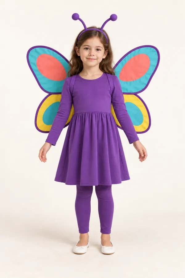 Costum Fluture multicolor — de închiriat pentru copii