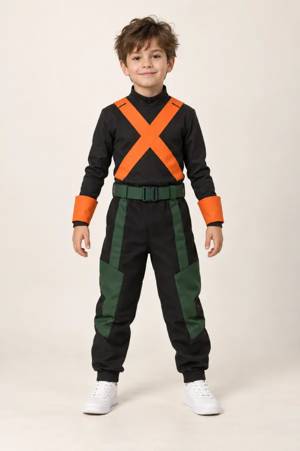 Costum Katsuki Bakugo antrenament — de închiriat pentru copii