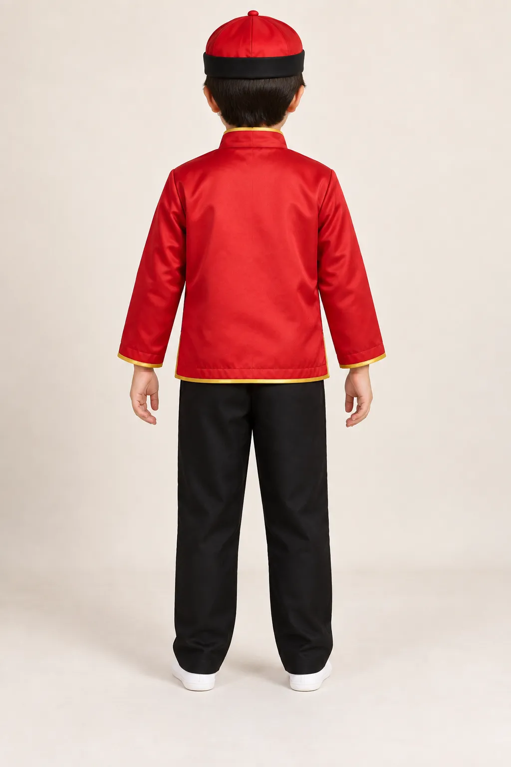 Costum China – ținută festivă roșie — de închiriat pentru copii (3)