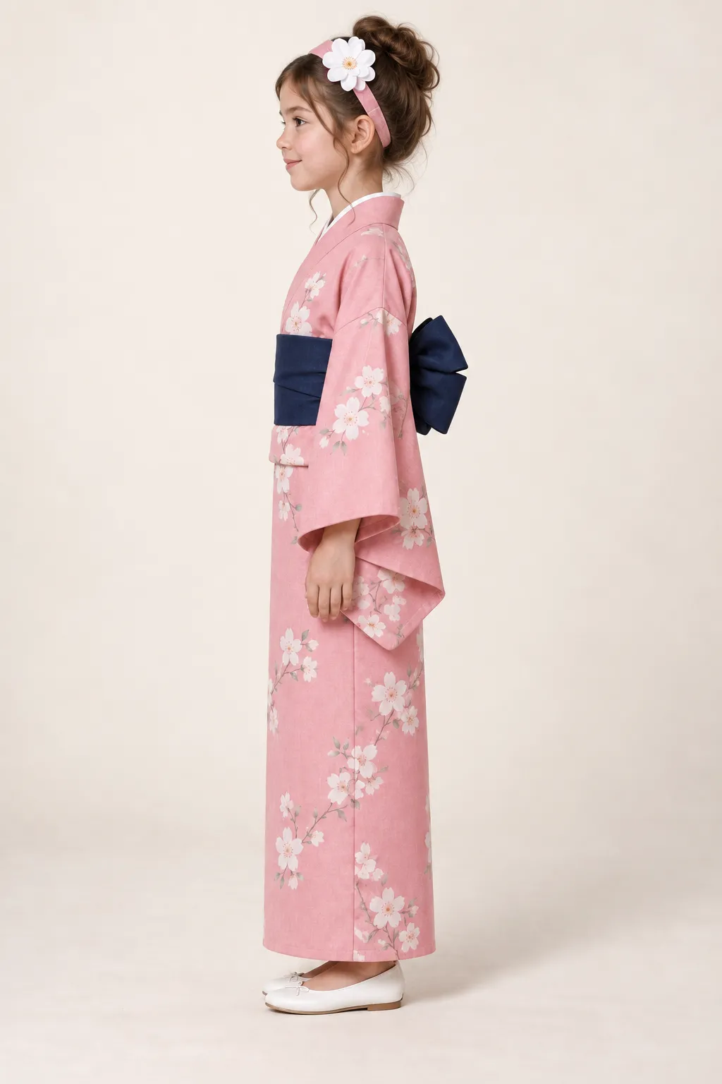 Costum Japonia – kimono cu flori — de închiriat pentru copii (2)