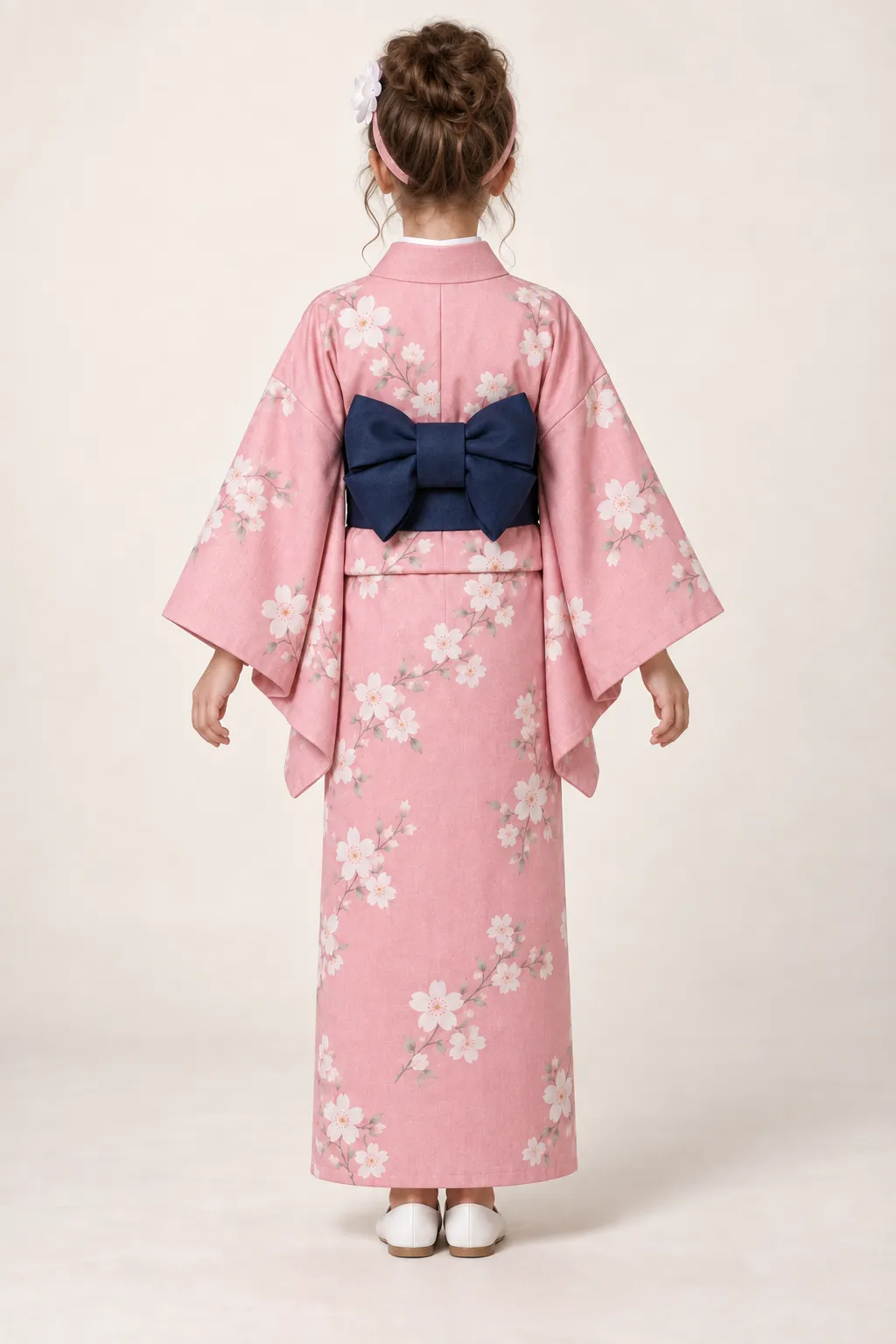 Costum Japonia – kimono cu flori — de închiriat pentru copii (3)