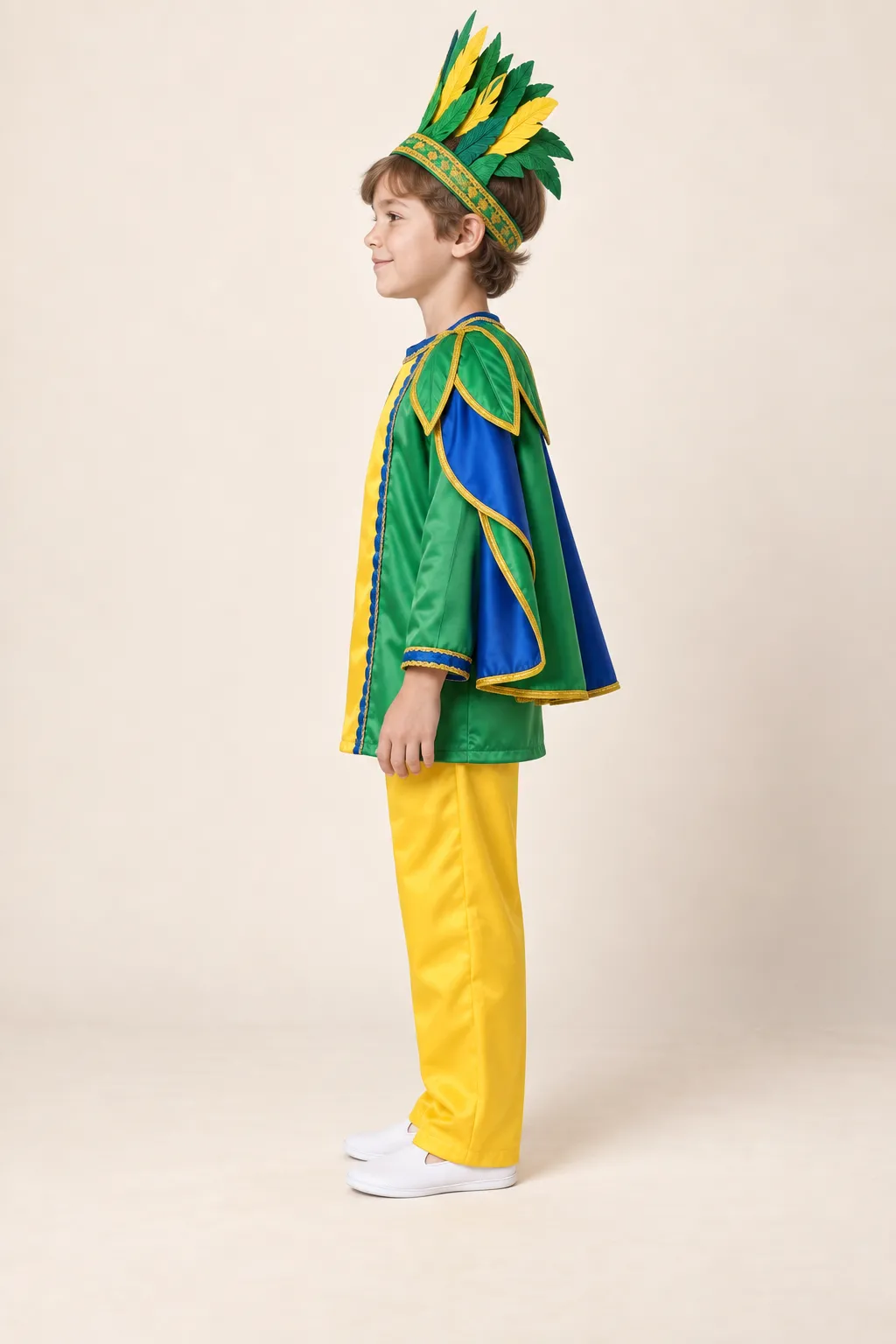 Costum Brazilia – carnaval verde-auriu — de închiriat pentru copii (2)