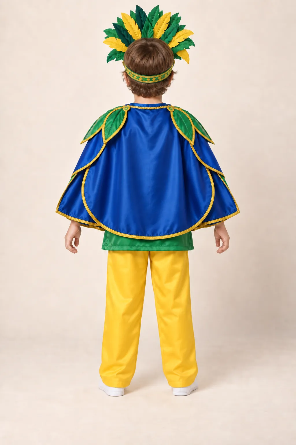 Costum Brazilia – carnaval verde-auriu — de închiriat pentru copii (3)