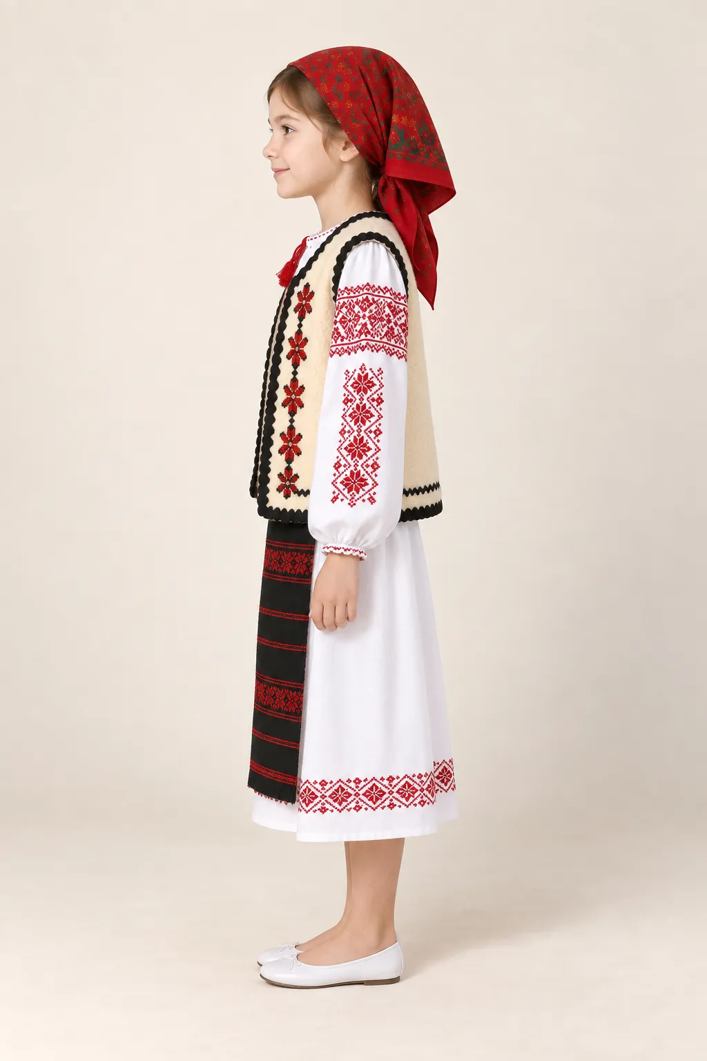 Costum Șezătoare cu ie și bundiță — de închiriat pentru copii (2)