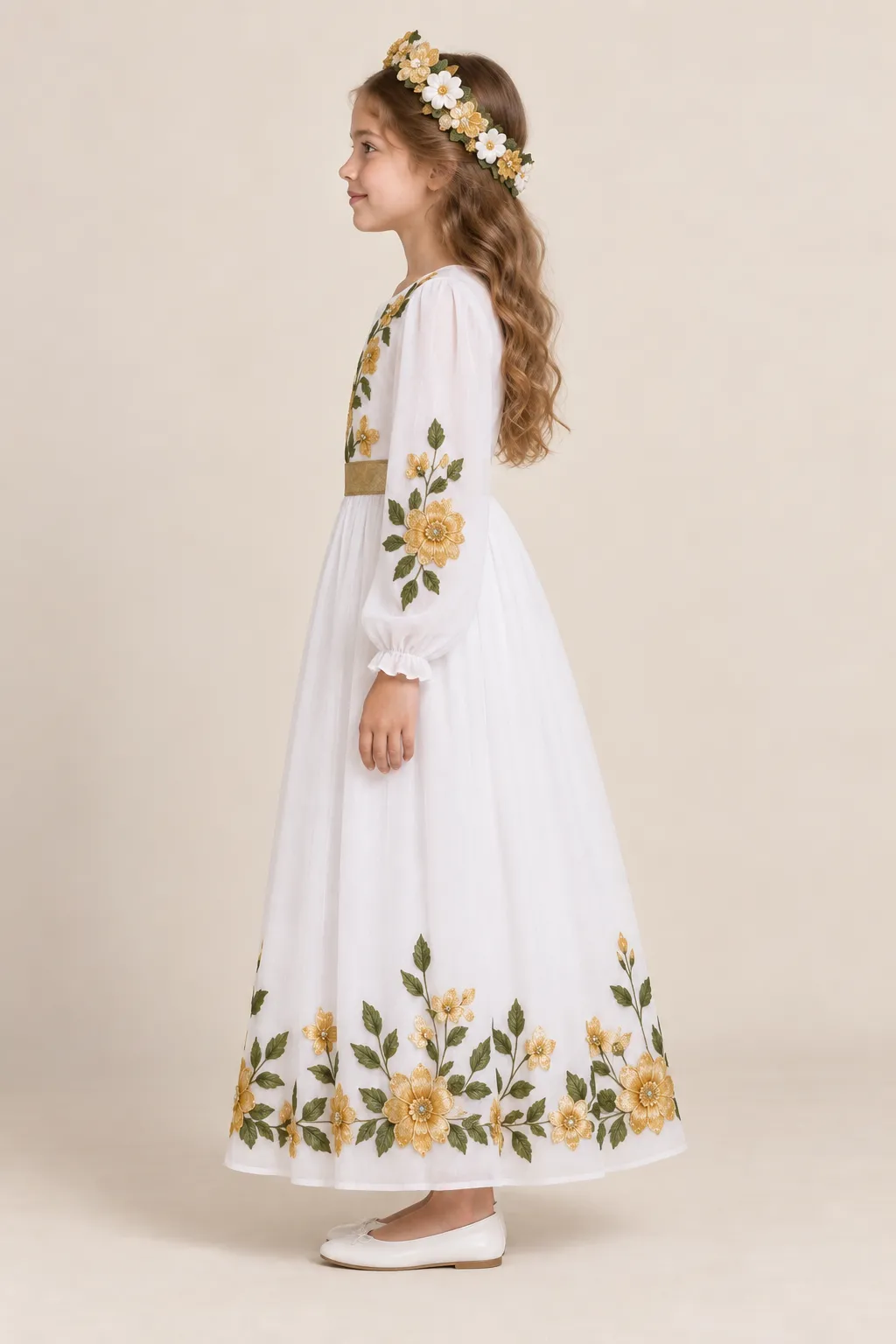 Costum Ileana Cosânzeana cu flori — de închiriat pentru copii (2)